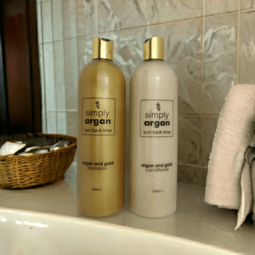 argan infused gold shampoo and conditioner set 500ml