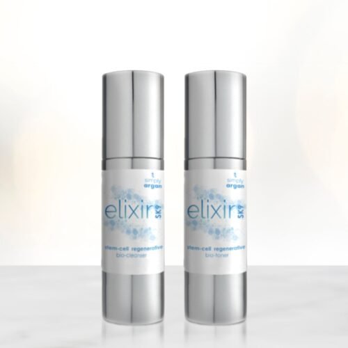 elixir sk9 bio-cleanser and bio-toner with argan oil for anti-ageing by reducing fine lines and wrinkles